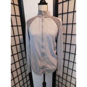 BKE Buckle  Gray Knit Zip Up Knit Cardigan Sweater Men's size Large